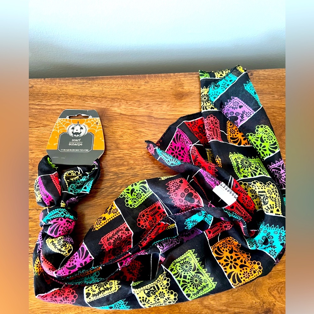 Colorful Skull Pattern Scarf